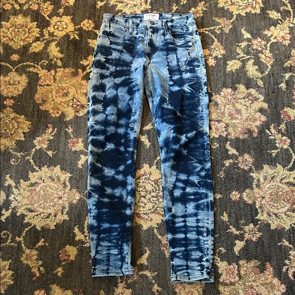 Frame Denim Denim - FrameTie Dye Grunge Le High Skinny Crop Jeans Women’s Size 26